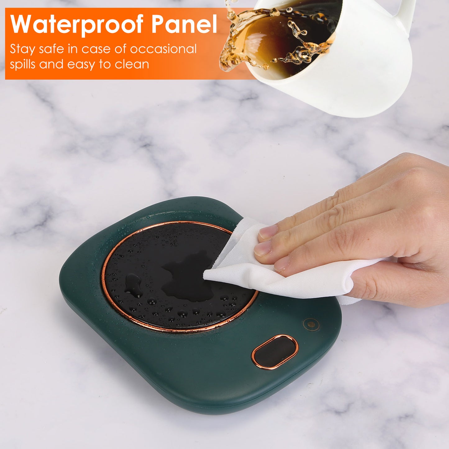 Midlife Steady™ Electric Mug Warmer – 3 Temperature Desk Coffee & Tea Warming Plate