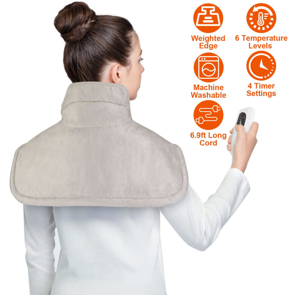 Weighted Neck & Shoulder Heating Wrap - Premium Nervous System Support for Midlife Recovery